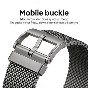 <span class=keywords><strong>Bracelet</strong></span> de luxe étanche en maille milanaise en acier inoxydable avec fermoir parachute pour <span class=keywords><strong>Apple</strong></span> <span class=keywords><strong>Watch</strong></span> Series 11, 10, 9, <span class=keywords><strong>8</strong></span>, 7 - Product Image 3