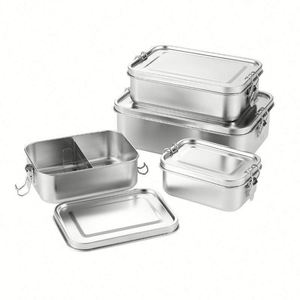 304 Stainless Steel >3 Compartments Cute Heatable Leak-Proof Microwave-Safe Bento <b>Box</b> Plastic Lid Grade Thermos <b>Lunch</b> <b>Box</b> - Product Image 6