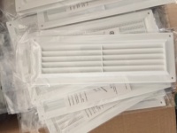 Évents d'air en plastique blanc, fixe, à, housse