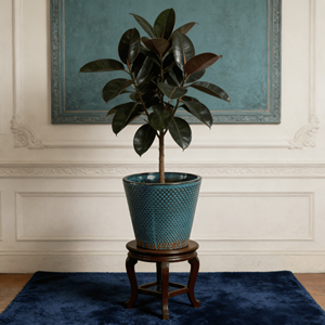 กระถางดอกไม้เซรามิกเคลือบเงา ทนทาน เป็นมิตรกับสิ่งแวดล้อม มีรูระบายน้ำ สีเขียวอมดำ ลายเกล็ดปลาขนาดเล็ก สำหรับปลูกต้นไม้ในร่ม - Product Image 1