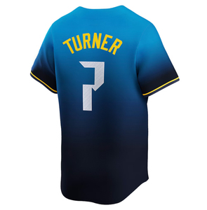 Heren Philadelphia honkbalshirts # 7 Trea Turner witte jersey met krijtstreepjes - Product Image 3