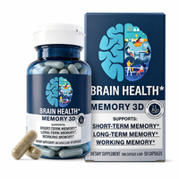 Capsules de Vitamines pour la Santé Cérébrale Mémoire 3D Soutien Cognitif à Court Terme 50 Comprimés Complément Alimentaire Prix Usine Marque Privée