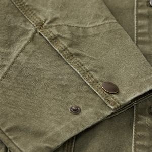 Chaqueta y Pantalones Cortos de Lona para Hombre Estilo Granero, 100% Algodón, Lavado Desgastado, Casual, con Efecto Deslavado, Venta al por Mayor - Product Image 6