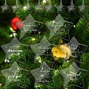 Personalisierbarer Weihnachtsanhänger aus Acryl Rohling Stern Christbaumschmuck zum Aufhängen Weihnachtsdekoration für DIY-Bastelprojekte - Product Image 1