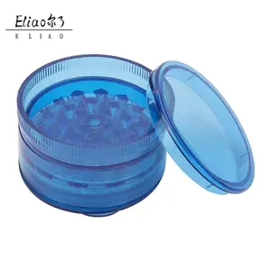 Broyeur à herbes Erliao 60 mm en acrylique, <span class=keywords><strong>pas</strong></span> <span class=keywords><strong>cher</strong></span>, logo OEM, plastique, 4 pièces, broyeur à herbes et à tabac personnalisé - Product Image 1