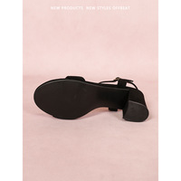 Sandales romaines minimalistes grande taille pour femme, nouvelle collection été 2026, semelle extérieure en caoutchouc respirante, talon épais et haut
