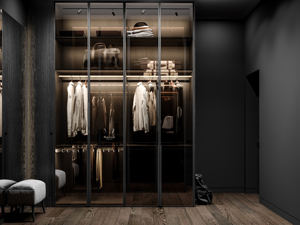 Armario Portátil de Estilo Integrado, Armario Moderno Personalizado, Muebles de Dormitorio, Vestidor con Cristal - Product Image 6