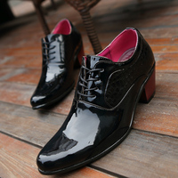 Chaussures En Cuir Verni Hommes Chaussures Hommes Mariage Talons Hauts De Luxe Pour