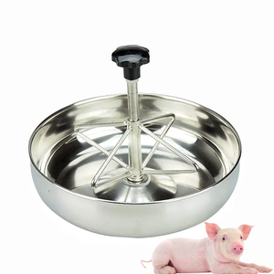 Mangeoire durable pour porcelet Mangeoire en acier inoxydable pour l'agriculture Porcelet Alimentation Réservoir de piège à aliments - Product Image 1