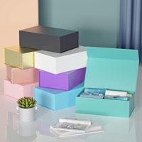 Boîte cadeau pliable avec logo personnalisé pour petites entreprises, boîte d'emballage en papier pliable magnétique de luxe