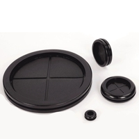 Kuliwei Vente directe usine – Passe-câble en silicone noir personnalisé à fente croisée, protecteur de câble à clipser pour armoire électrique