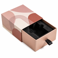 Boîte à parfum abstraite personnalisée avec tiroir à ouverture droite et insert noir pour marques de détail et vente en gros