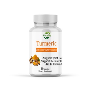 Curcumine de curcuma de haute puissance BioPerine 95% Curcuminoïdes standardisés Poivre noir Soutien articulaire Extrait végétal en flacon - Product Image 1
