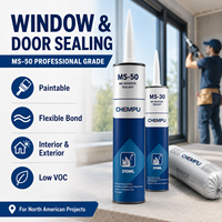 Mastic MS gris de qualité industrielle pour réparation de fuites, résistant aux fissures, colle polymère MS non-affaissante pour joints de carrelage, mastic élastique MS pour joints