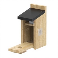 Maison d'incubation et volière pour oiseaux en bois et acrylique avec caméra et panneau solaire pour la surveillance et l'enregistrement intelligent des oiseaux
