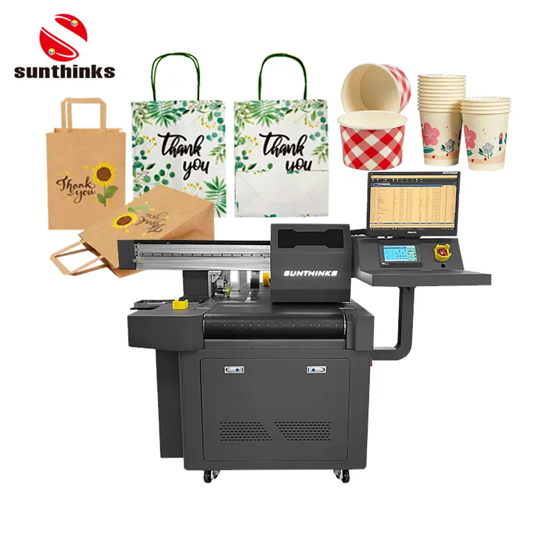 Sunthink Sc300 Digitale Inkjet Enkele Doorgang Papieren Bekerprinter Meerkleurige Papieren Koffiekopdrukmachine