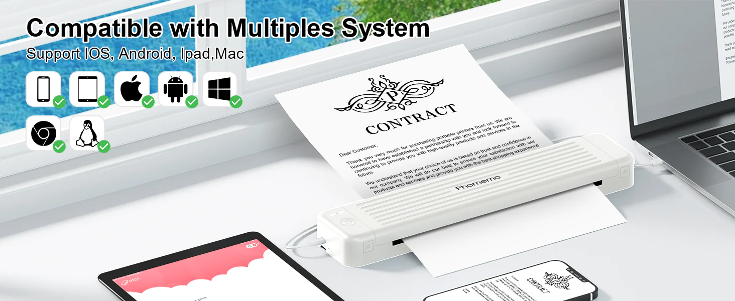 Stampante Portatile Senza Inchiostro P831: Wireless, Termica, Perfetta Per Viaggi E Ufficio