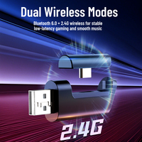 Auriculares para Juegos de Baja Latencia 6.0, Inalámbricos 2.4G, con Micrófono ENC, AAC, Resistentes al Agua IPX5, Iluminación RGB, para PC, DJ, Deportes, Viajes, Teléfono Móvil