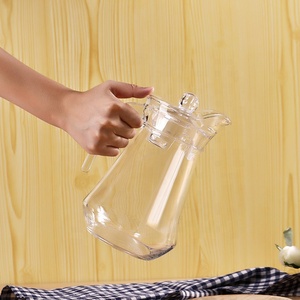 เหยือกแก้วใสสำหรับใช้บนโต๊ะอาหารแบบคลาสสิกเหยือกน้ำสำหรับค็อกเทลขนาด1000มล. แก้วน้ำผลไม้นมขายดี - Product Image 2