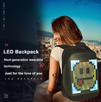 Mochila móvil Led pantalla Tiktok mochila en nombre de mochila de moda de ordenador multifunción impermeable para hombres y mujeres