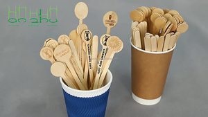 Atacado Personalizado Eco-Friendly Bambu De Madeira Agitador De Café Papel Clássico Envolvido Vara Descartável Amostra Grátis Disponível - Product Image 6