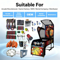 Monnayeur 1 ensemble de pièces de jeux jeu de style arcade personnalisé kit de machine d'arcade parft machine de jeu d'arcade de basket-ball à vendre