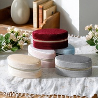 Boîte de rangement à bijoux ovale multifonctionnelle en velours, organisateur de colliers, étui à bagues, coffret cadeau pour femmes, support OEM/ODM/OBM