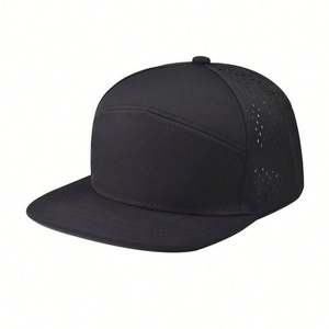 Gorra de béisbol oversize con visera plana y perforaciones láser, transpirable, para hombre y mujer, estilo urbano y para exteriores. - Product Image 1