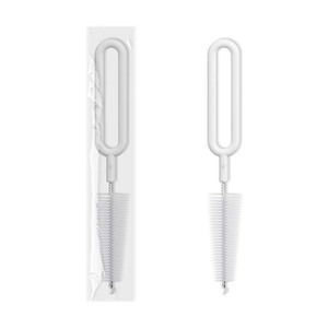 Brosse à tétine en acier inoxydable avec poignée, brosse rotative à 360 degrés en nylon, brosse de nettoyage pour biberons, brosse pour bec de théière, usage domestique - Product Image 5