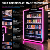 Support d'affichage de cigarettes en acrylique personnalisé avec éclairage LED pour comptoir, armoire à cigarettes et snus