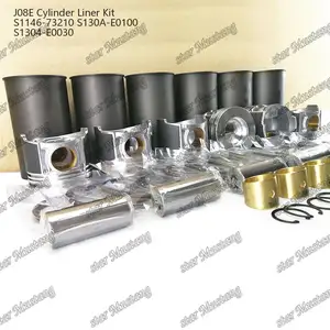 J08e xi lanh lót Piston Kit S1146-73210 S130A-E0100 S1304-E0030 thích hợp cho HINO sửa chữa động cơ thiết lập