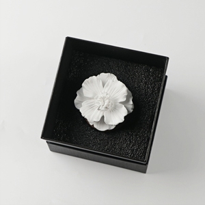 Difusor de yeso de cerámica perfumado con flores, Base de madera para decoración de fragancia de oficina en casa, ambientador de aire de escritorio, piedra aromática - Product Image 2