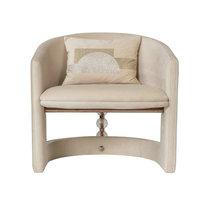 Fauteuil traîneau rembourré en velours de style français fauteuil de canapé occasionnel moderne de luxe fauteuils en acrylique salon pour appartement