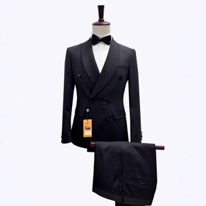 Setelan gaya Vintage pria, setelan jas Double-Breasted, gaya Vintage Amerika, manik-manik, desain baru untuk bisnis & pakaian kasual - Product Image 4