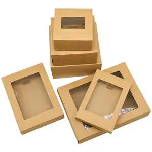 Custom Cardboard Paper Box With Clear Pvc Window Packaging Gift Box