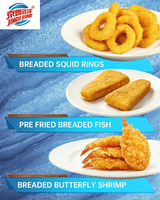 Crevettes frites Panko préparées et congelées, prêtes à cuisiner, enrobées de panure, pour amuse-gueules, bento, collation, plat de mer