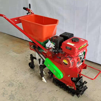 Mini Cultivadora de 170cc con Motor de Gasolina, para Granja/Jardín, con Arado y Azada, con Implementos Agrícolas Multifuncionales