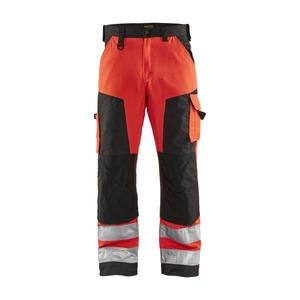 BLAKLADER - 156618115599D108 Pantalones Hi-Vis sin bolsillos para uñas Rojo/Negro-EAN 7330509413807 ROPA DE TRABAJO DE 2017 - Product Image 1