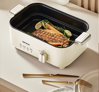 Marmite électrique Ménage Cuisson intégrée Poêle à frire électrique antiadhésive Multifonction Marmite électrique 3-4 personnes