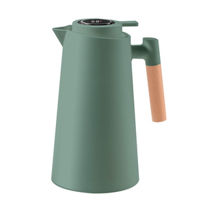 Nuevo Termo de 1L con Doble Pared de Vidrio al Vacío, Recargable, con Carcasa de Plástico, Asa de Madera, Pantalla LED de Temperatura, para Té y Café - Product Image 5