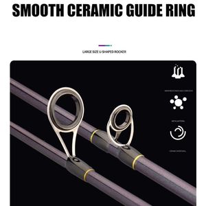 Joran pancing lemparan berputar, tongkat memancing karper mulut miring 2 bagian untuk Bass karbon 1.8m 2.1m 2.4m - Product Image 6