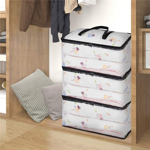 Sac de rangement en plastique transparent de haute qualité avec poignée pour usage domestique, sac de rangement en tissu, Bolsa De Almacenamiento - Product Image 6