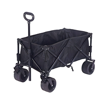 AOSHUNA Chariot de golf confortable en acier inoxydable, robuste, pliable, pour camping, plage, poussette, grand chariot de courses