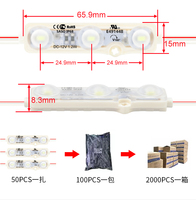 Module LED étanche IP68 Corée 160 degrés 3 LED 1,5W IP68 12V ABS Injection Lettres de canal rétroéclairées SMD 2835 Module LED