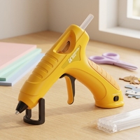 Pistolet à colle sans fil rechargeable JQ107B3 compatible avec les bâtonnets de colle de 7 mm pour le collage du bois, du plastique et du tissu
