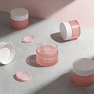 Frosted Cosmetic Packaging 10g 20g 30g 50g Easy Filling <b>Empty</b> Clear Glass Cream <b>Jars</b> With Screw Cap for Body Butter Face Cream - Product Image 1