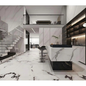 Dalles en pierre frittée 1600x3200mm, 12mm d'épaisseur, haute brillance, résistantes aux acides et antibactériennes, résistantes au feu, à l'usure et au glissement, durables, pour sols et murs - Product Image 1