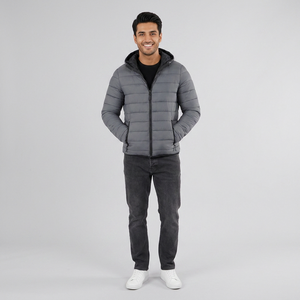 Veste matelassée personnalisée de haute qualité pour hommes, avec logo personnalisé, veste d'hiver décontractée pour hommes avec poches - Product Image 1