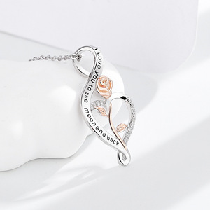 Collar de Plata de Ley S925 con Colgante de Flor de Circonio, Elegante y Sencillo, Venta al por Mayor de Fábrica, Joyería Fina para Mujer - Product Image 3