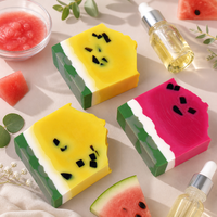 Savon hydratant à la pastèque, savon artisanal aux huiles végétales naturelles, savon aux fruits pour le soin de la peau, coffret cadeau, savon à marque privée